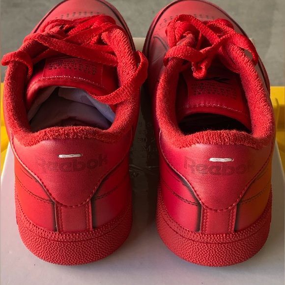 ‼️CLEARANCE‼️ ❤️👟 Maison Margiela Project 0 Club C Sneakers - Red - Mens Size 8 - Picture 9 of 15